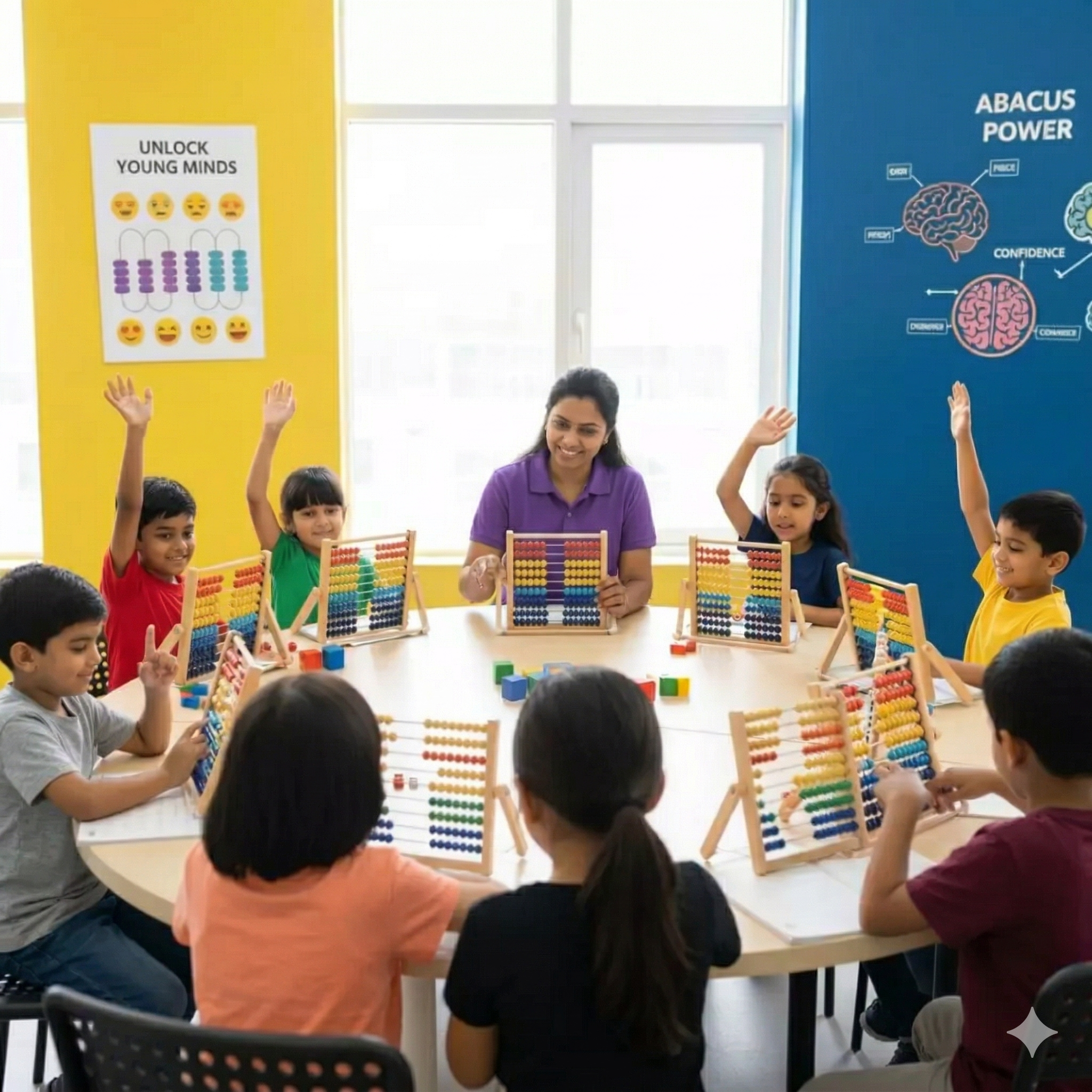 Student practising abacus